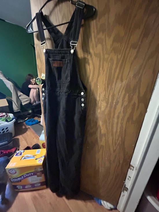 SHEIN Black Denim Overalls Jumpsuit - Picture 2 of 2